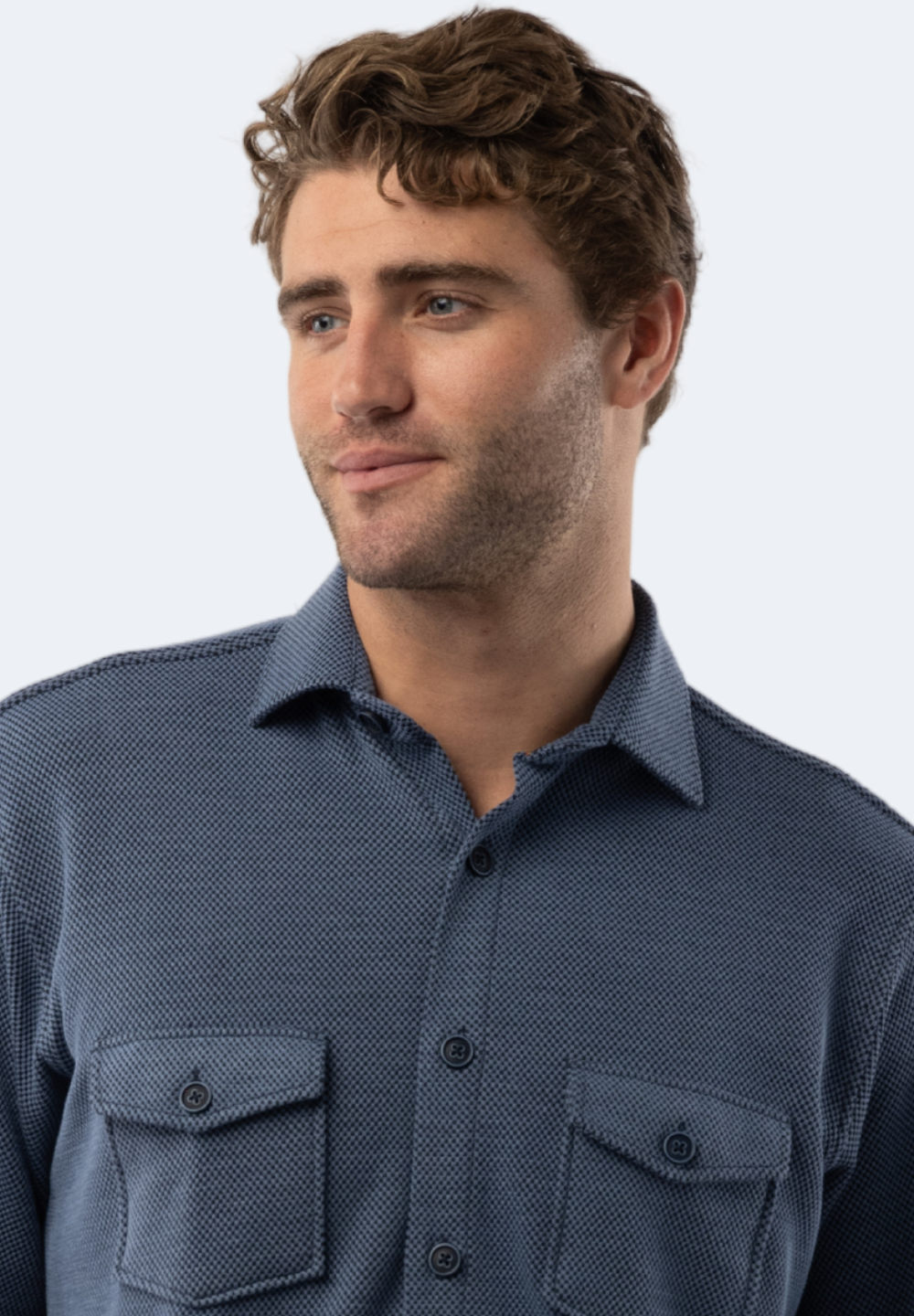 Lapis Blue Knit Shirt