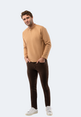 Load image into Gallery viewer, British Tan Waffle Knit 3-Button Henley
