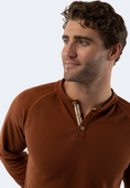 Load image into Gallery viewer, Copper Waffle Knit 3-Button Henley
