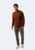 Load image into Gallery viewer, Copper Waffle Knit 3-Button Henley
