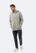 Load image into Gallery viewer, Grey Quilted Zip Up Hoodie
