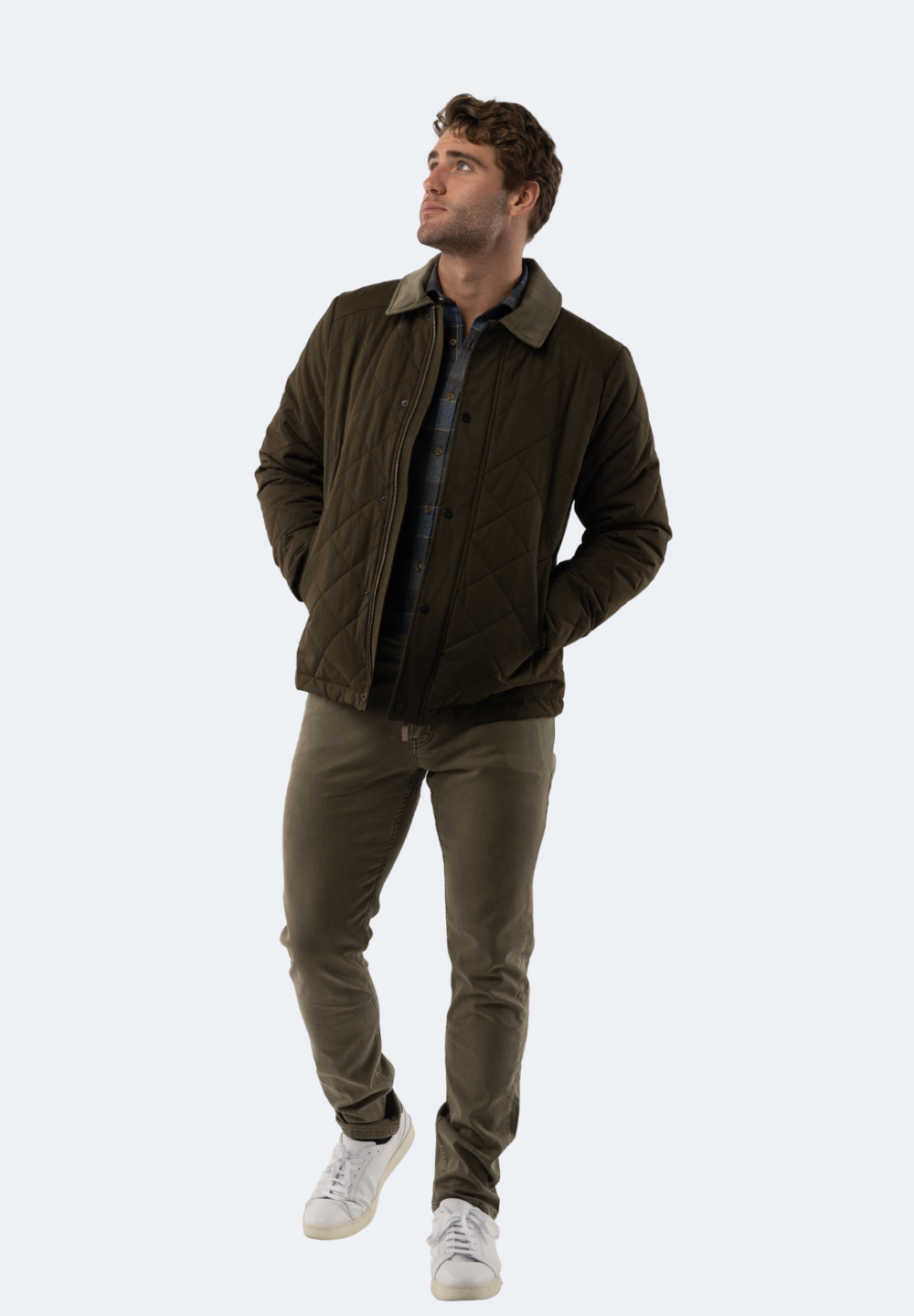 Olive Quilted Coat