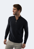 Load image into Gallery viewer, Navy Waffle Stripe Quarter Zip
