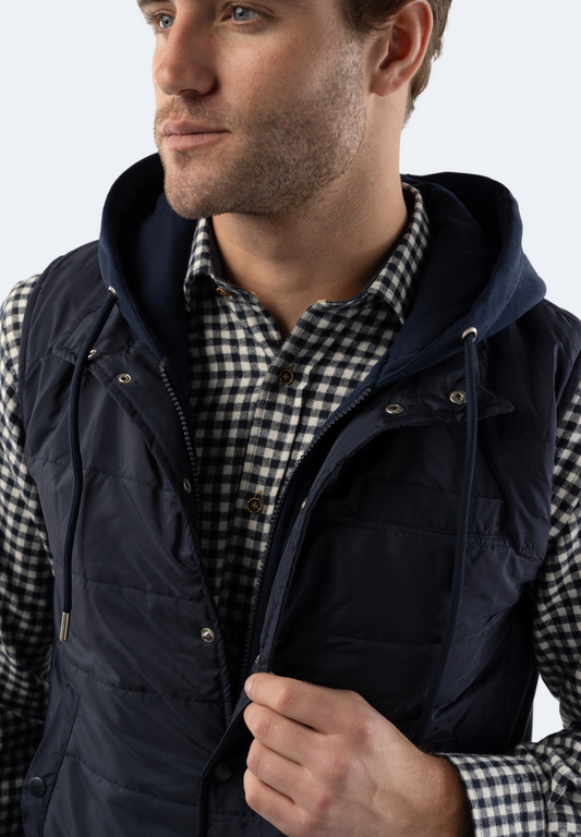 Navy Hooded Vest