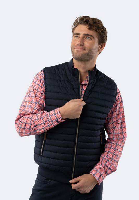Navy Quilted Vest