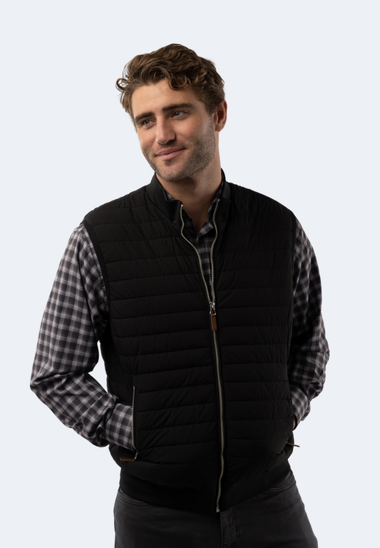 Black Quilted Vest