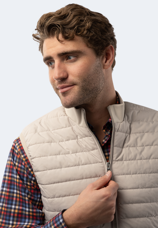 Beige Quilted Vest