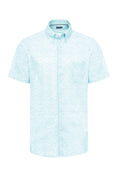 Load image into Gallery viewer, Aqua Cross-Hatch Short Sleeve Shirt
