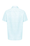 Load image into Gallery viewer, Aqua Cross-Hatch Short Sleeve Shirt
