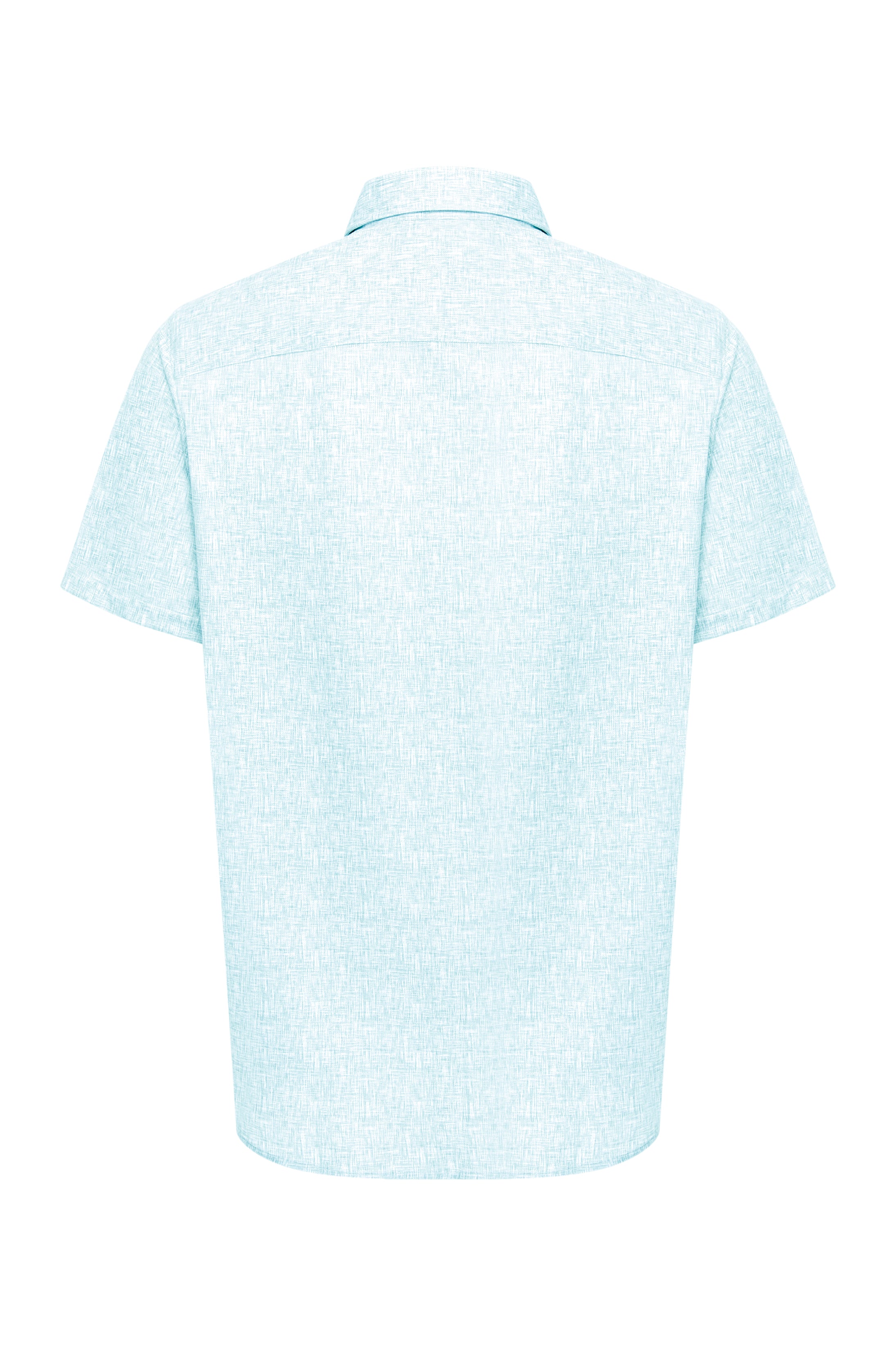 Aqua Cross-Hatch Short Sleeve Shirt