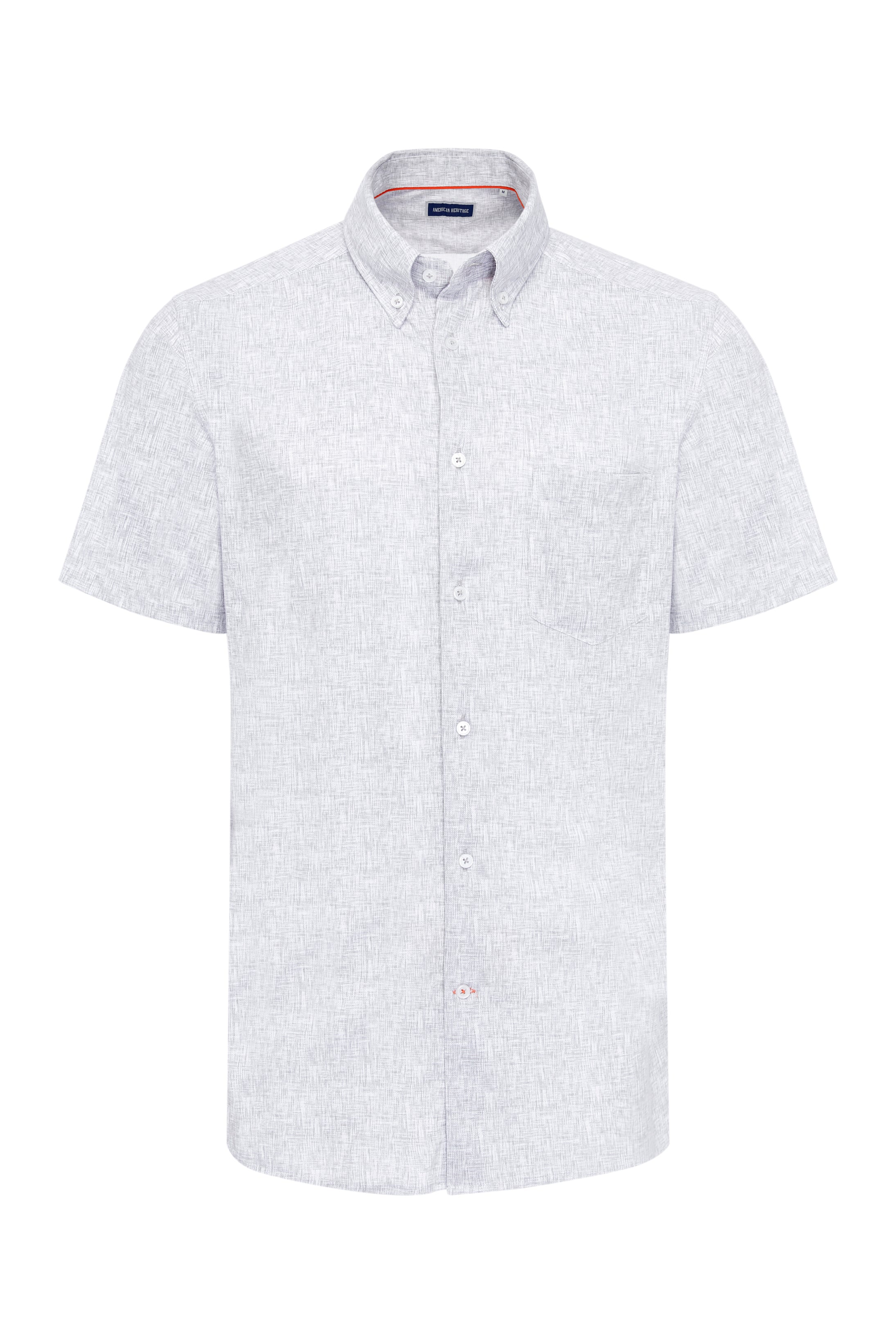 Grey Cross-Hatch Short Sleeve Shirt