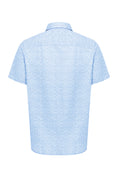 Load image into Gallery viewer, Royal Cross-Hatch Short Sleeve Shirt
