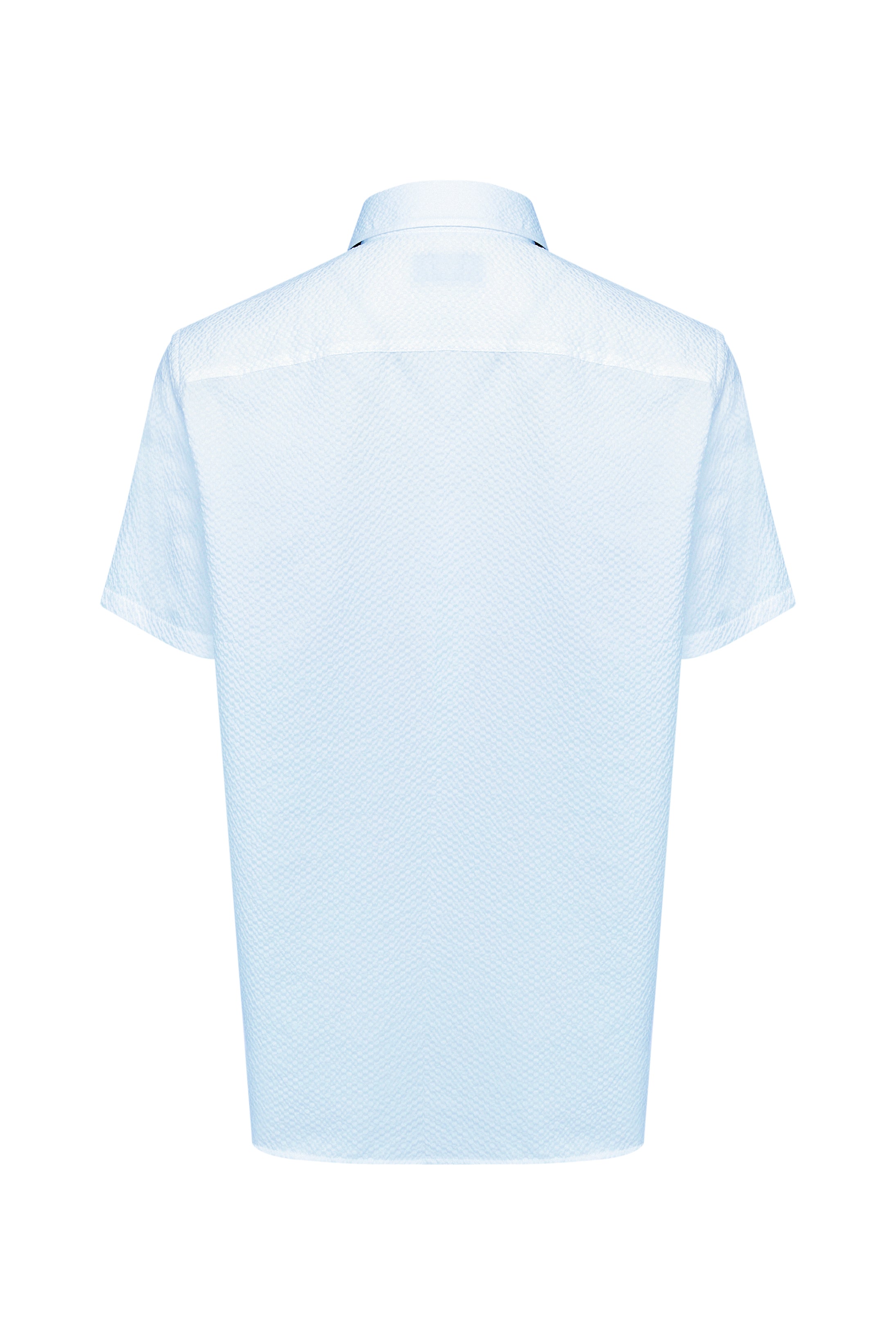 Sky Seersucker Short Sleeve Shirt