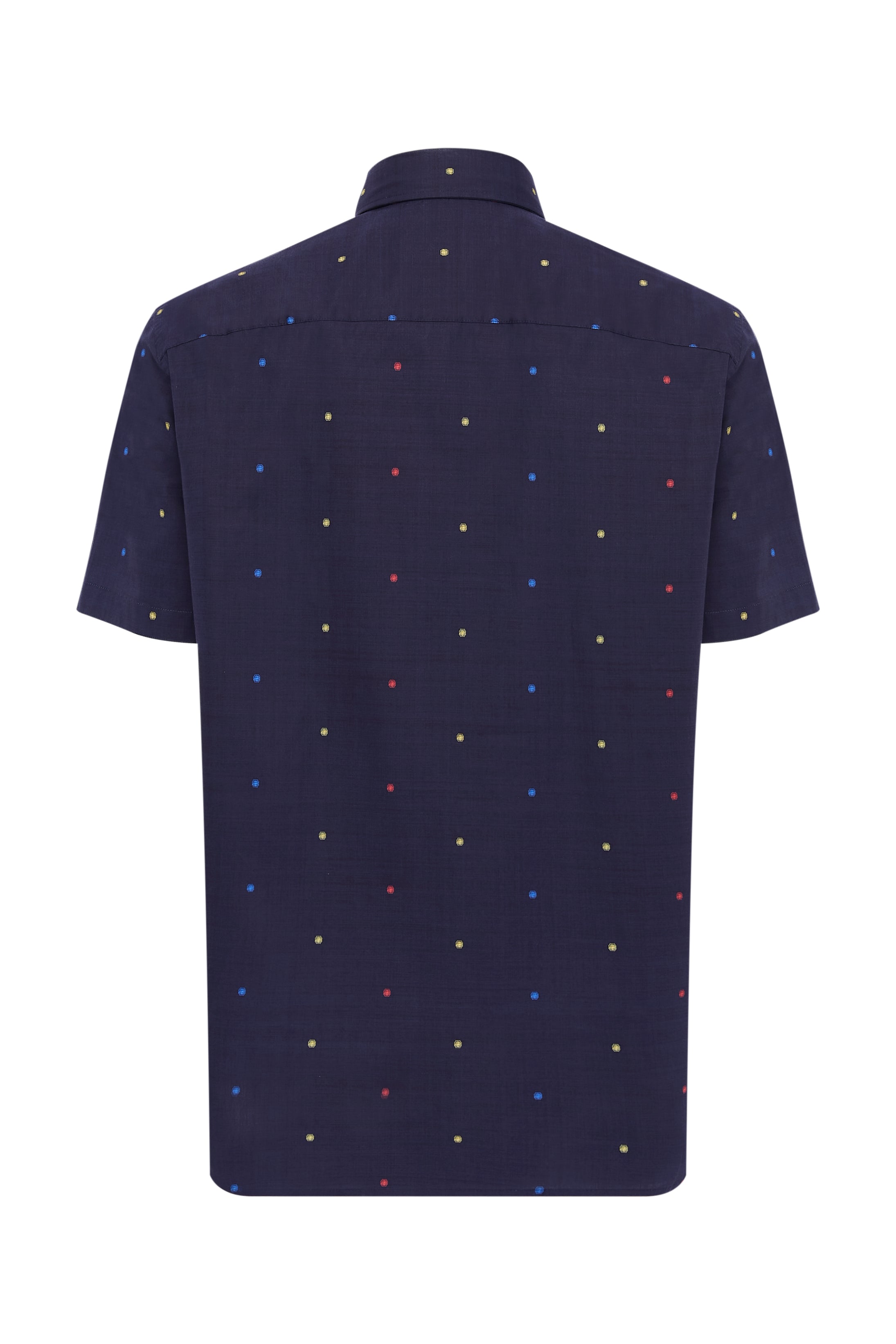 Navy Pin Dot Short Sleeve Shirt