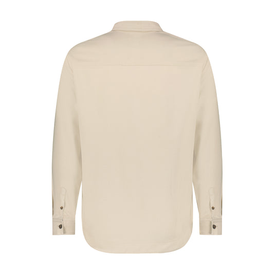 Cream Brushed Twill Shacket