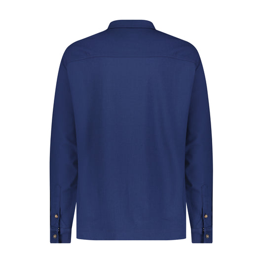 Indigo Brushed Twill Shacket