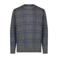 Load image into Gallery viewer, Crew Neck Jacquard Grid Sweater
