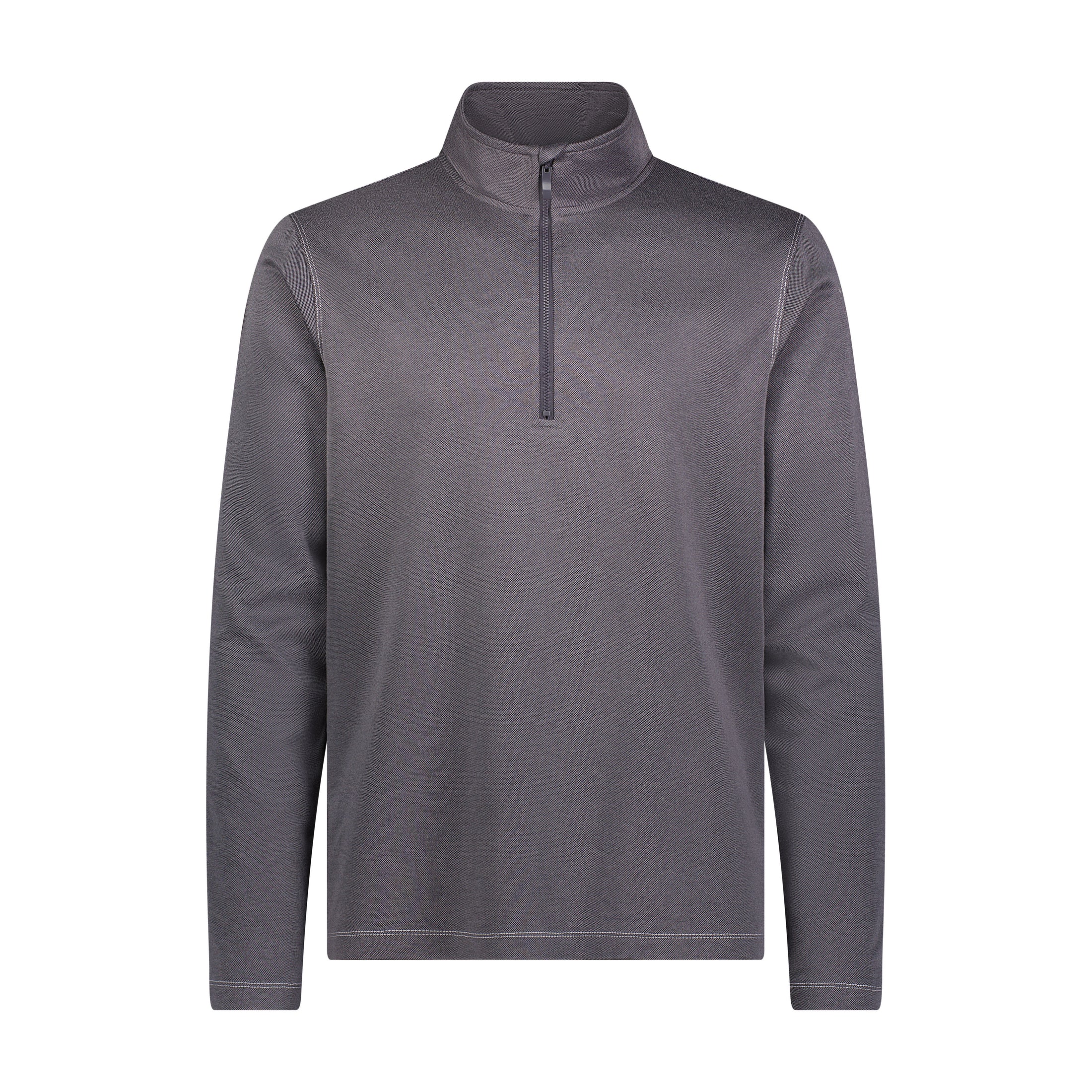 Charcoal Performance Pique Stitching Quarter Zip