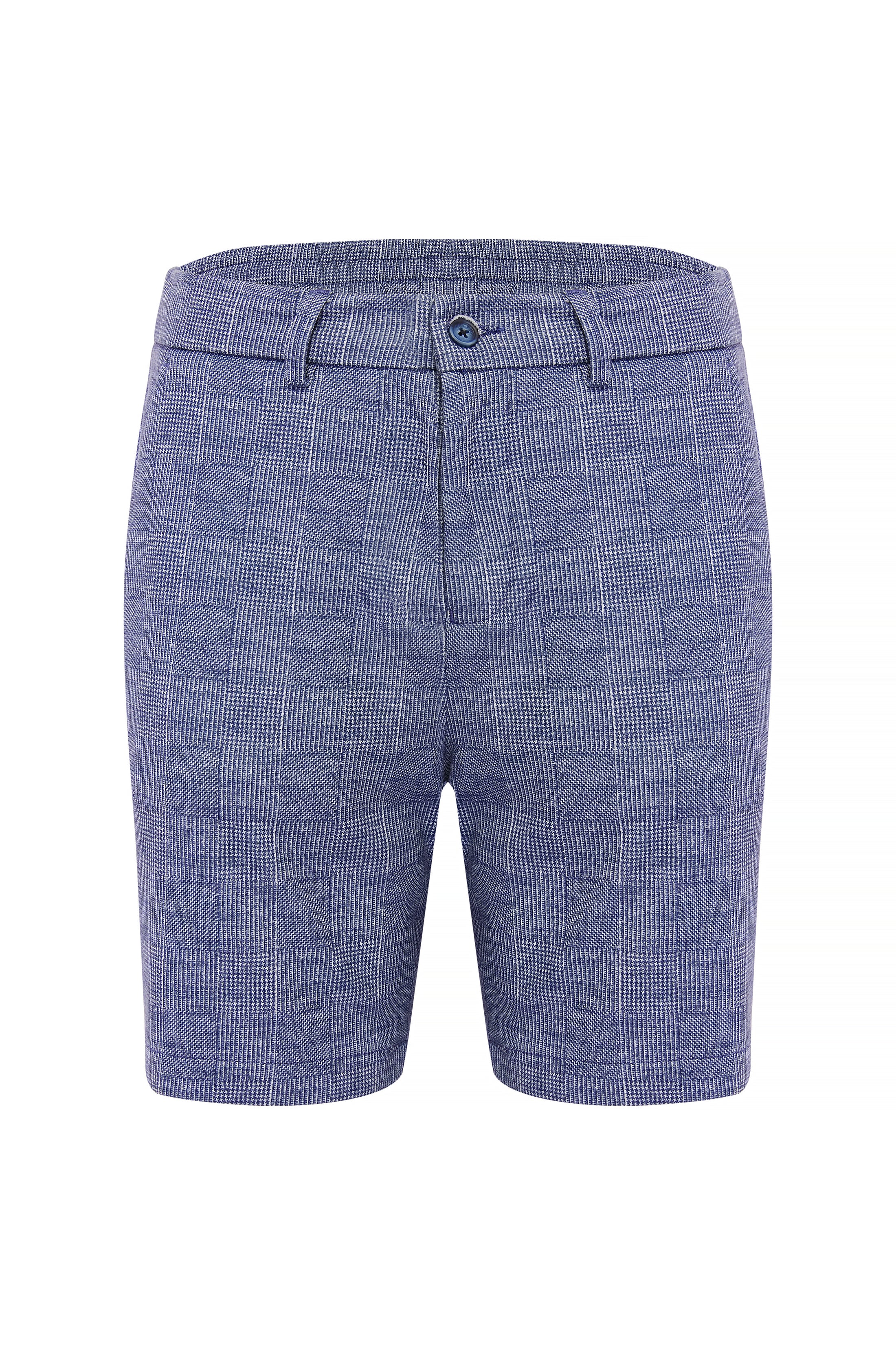 Navy Plaid Performance Knit Short