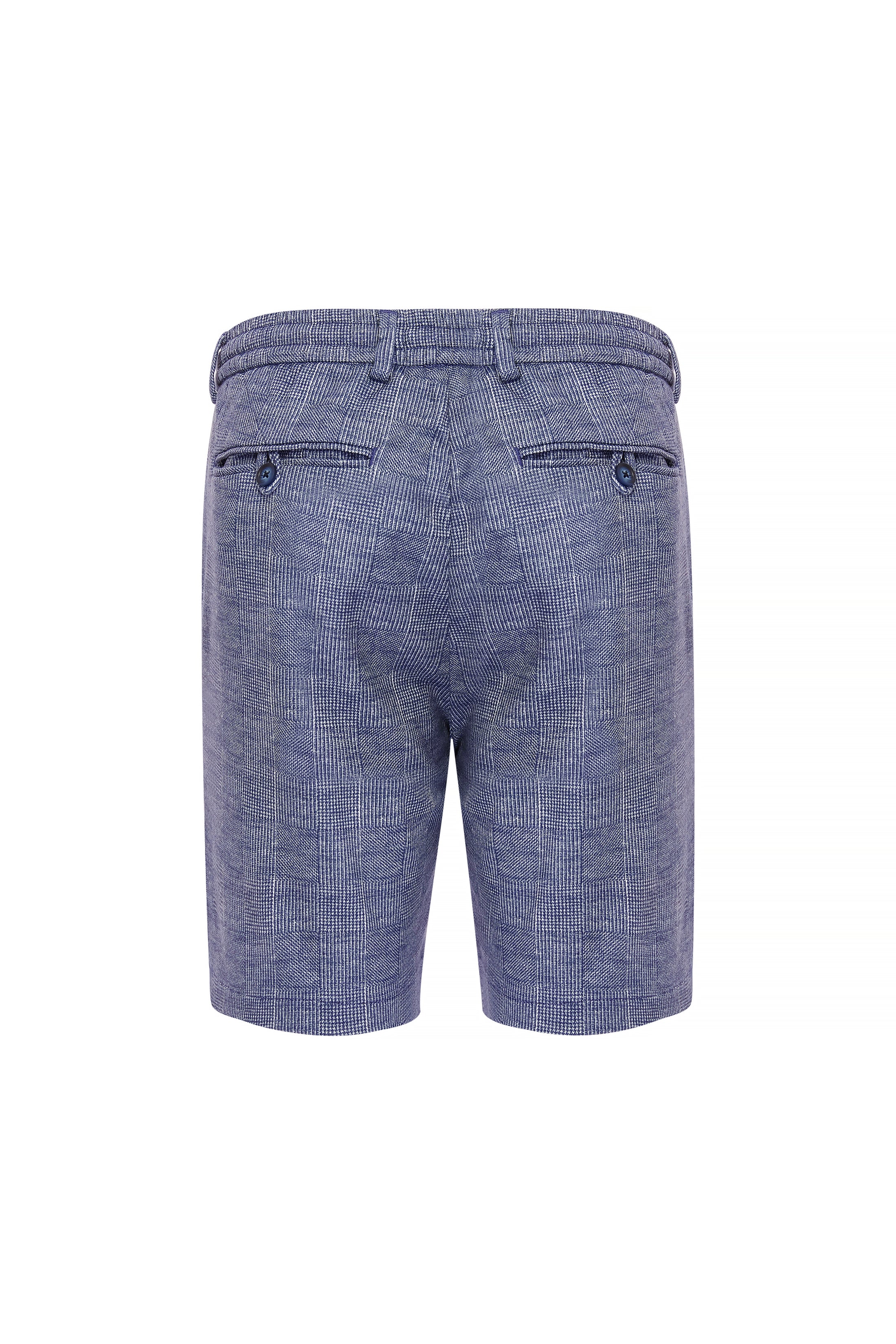 Navy Plaid Performance Knit Short