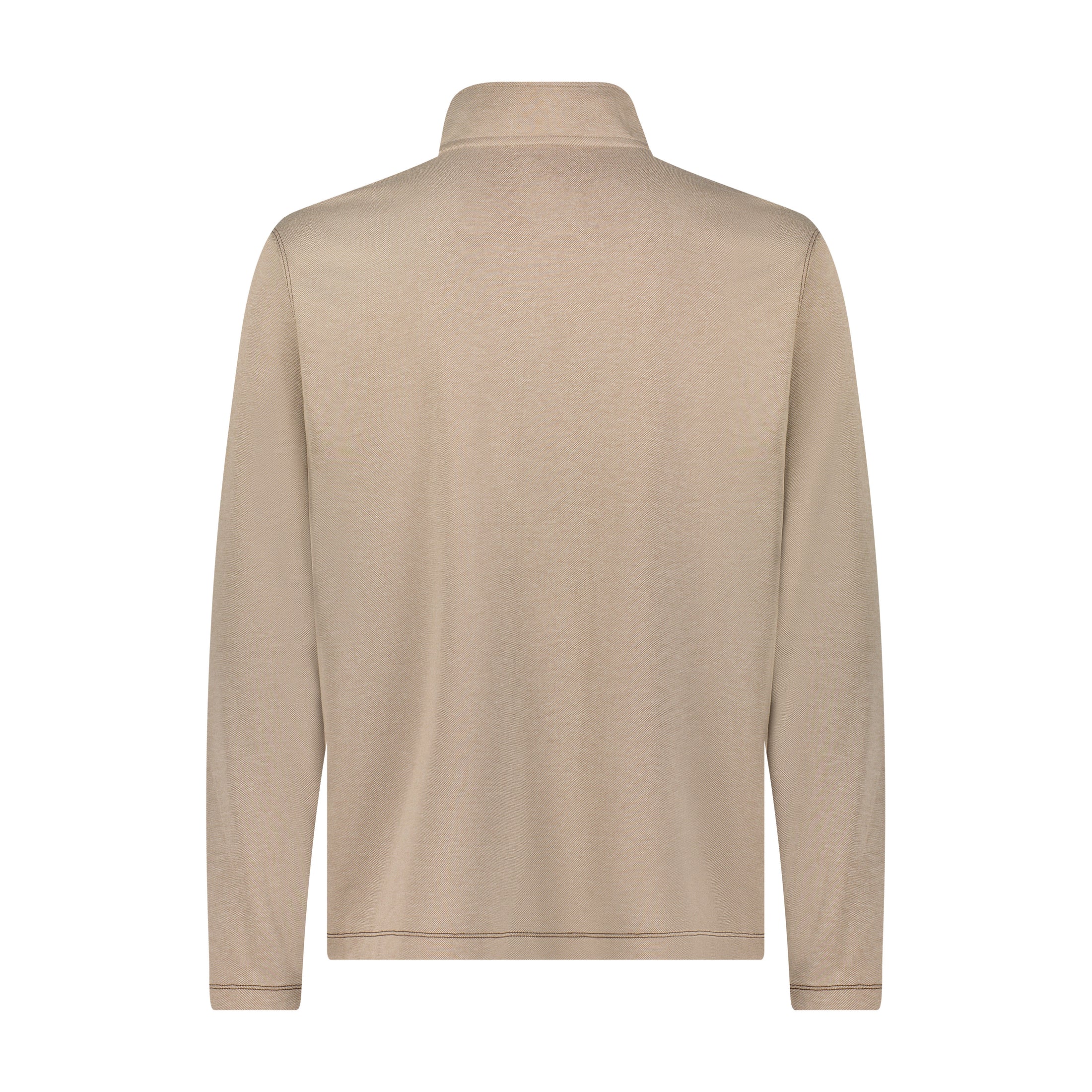 Khaki Performance Pique Stitching Quarter Zip