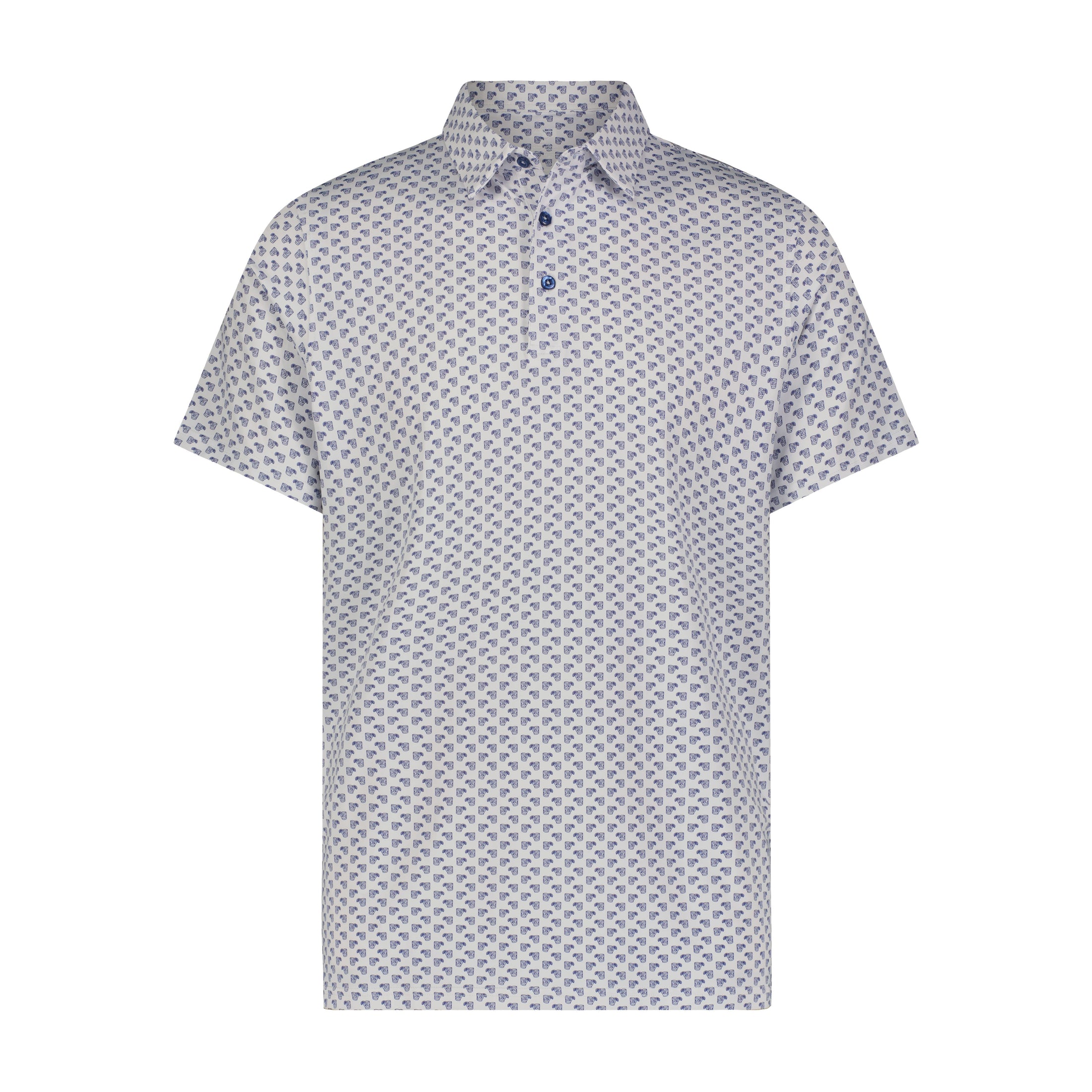 White Cocktails Performance Short Sleeve Shirt