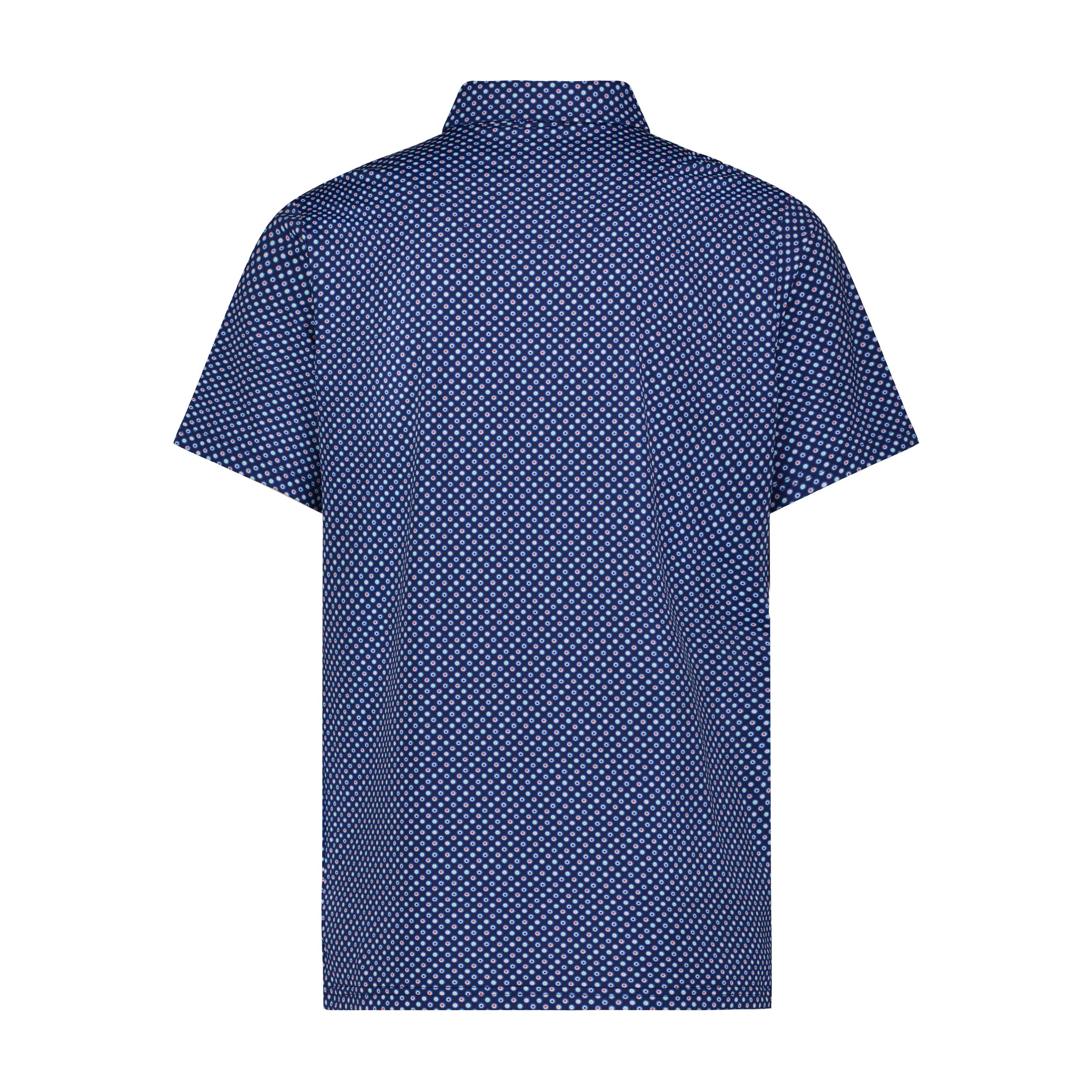 Flower Geo Performance Short Sleeve Shirt