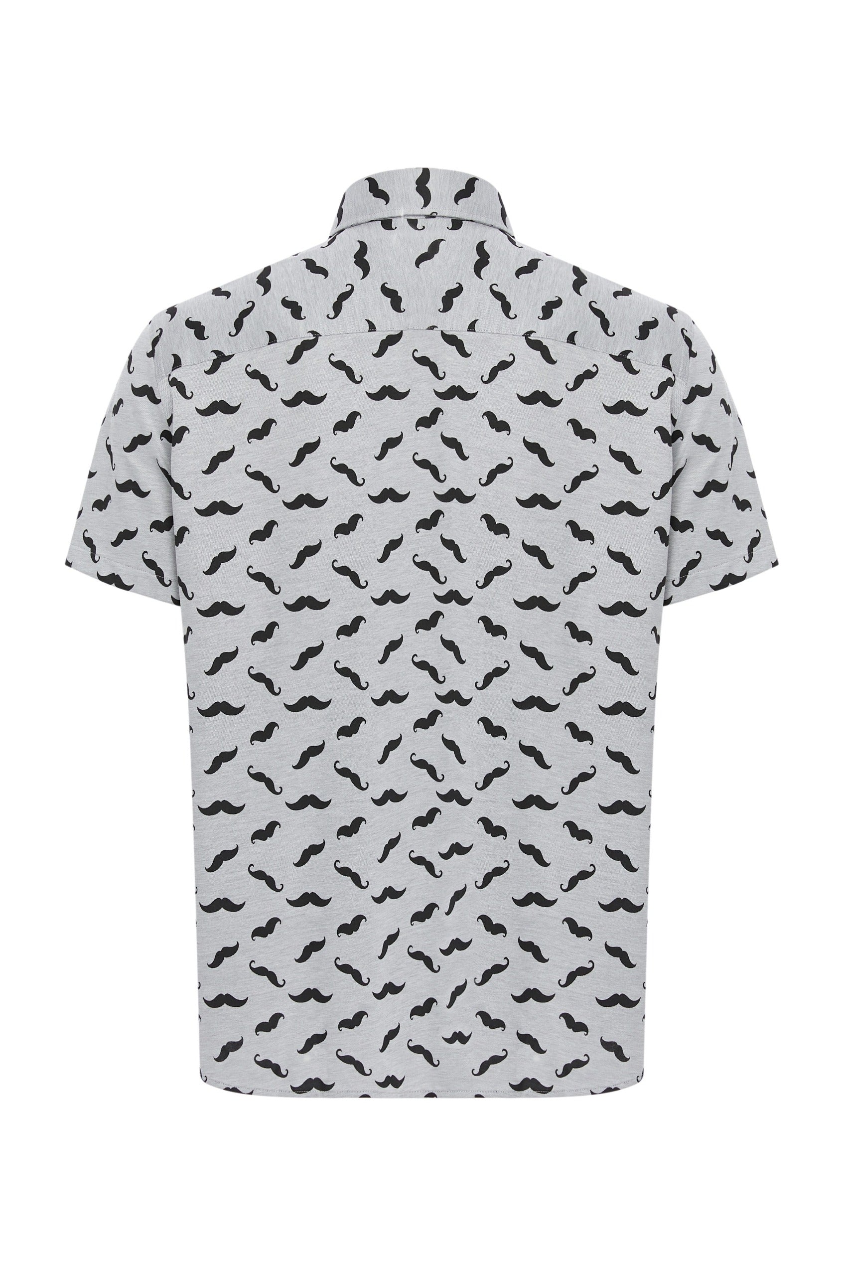 Knit Mustaches Short Sleeve Shirt