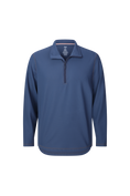 Load image into Gallery viewer, Blue Waffle Quarter Zip Performance Pullover
