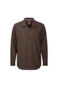 Load image into Gallery viewer, Brown Waffle Quarter Zip Performance Pullover
