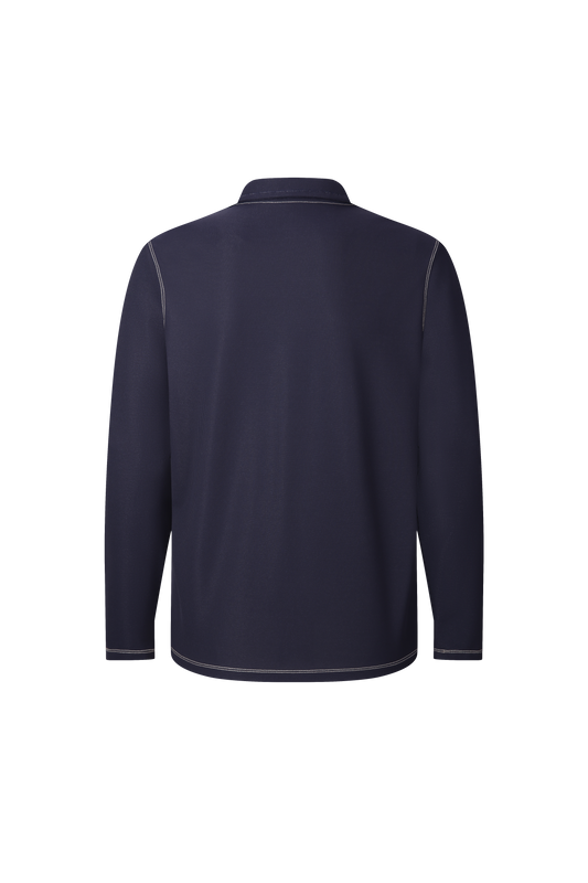 Navy Waffle Quarter Zip Performance Pullover