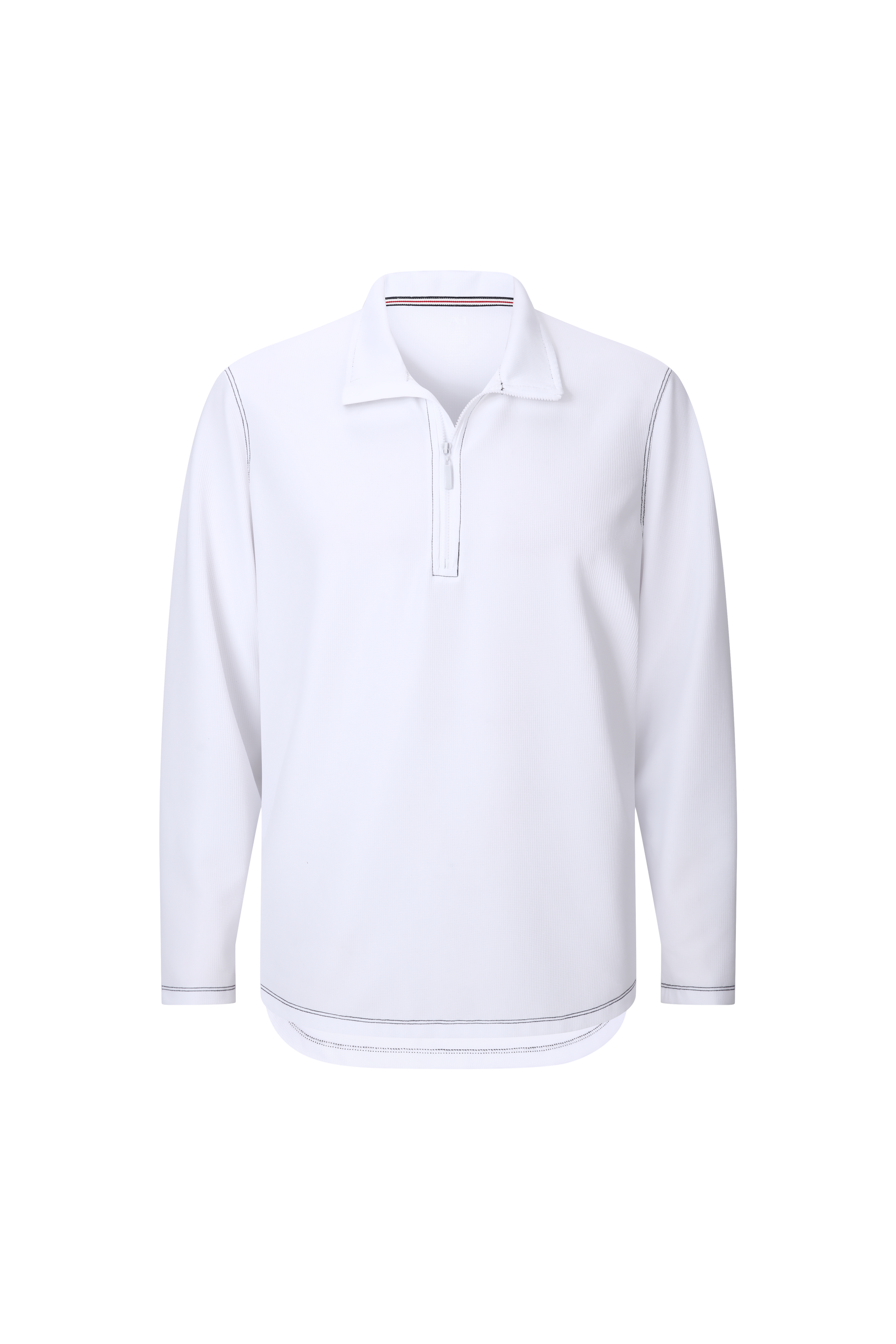 White Waffle Quarter Zip Performance Pullover
