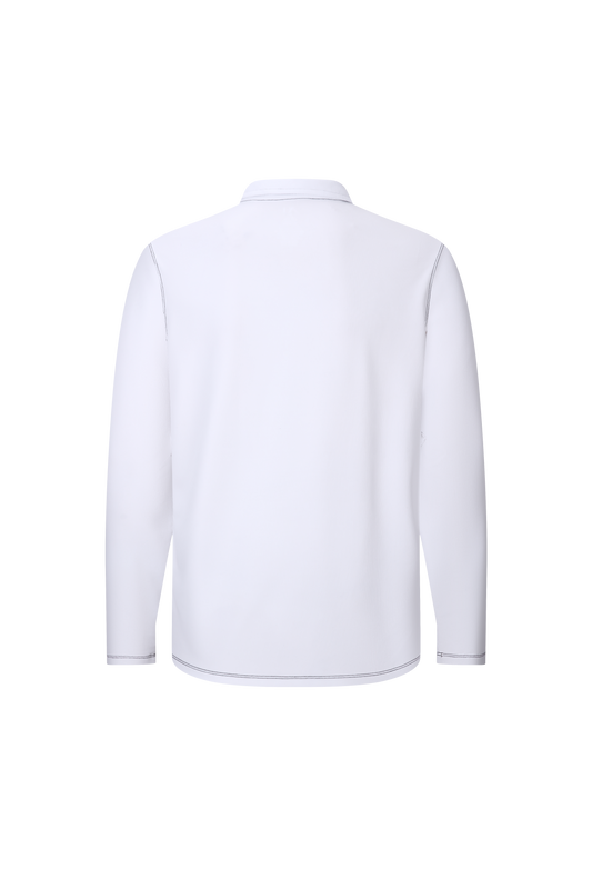 White Waffle Quarter Zip Performance Pullover
