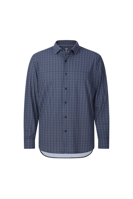 Indigo Pattern Performance Sport Shirt