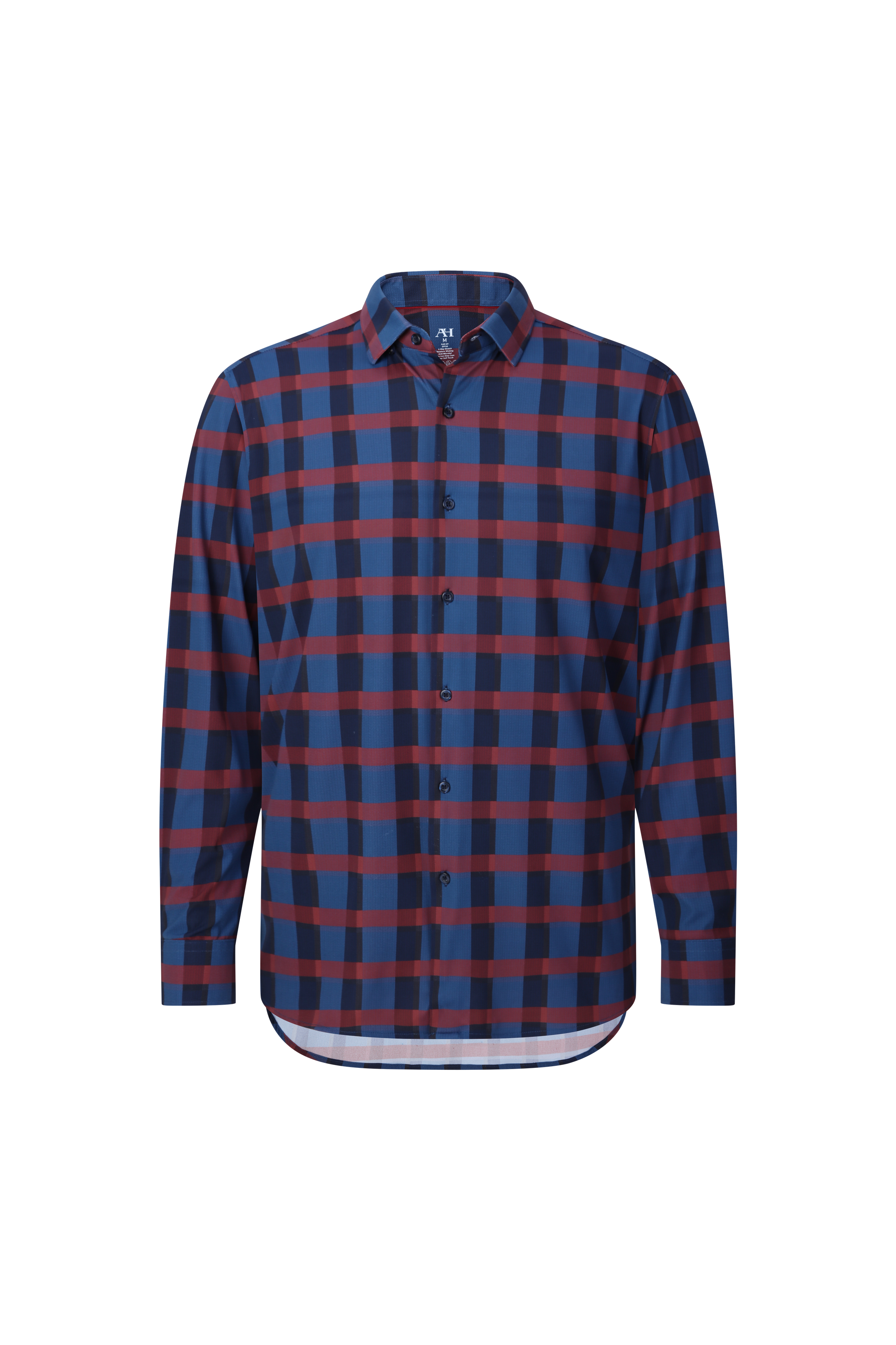 Indigo Windowpane Performance Sport Shirt
