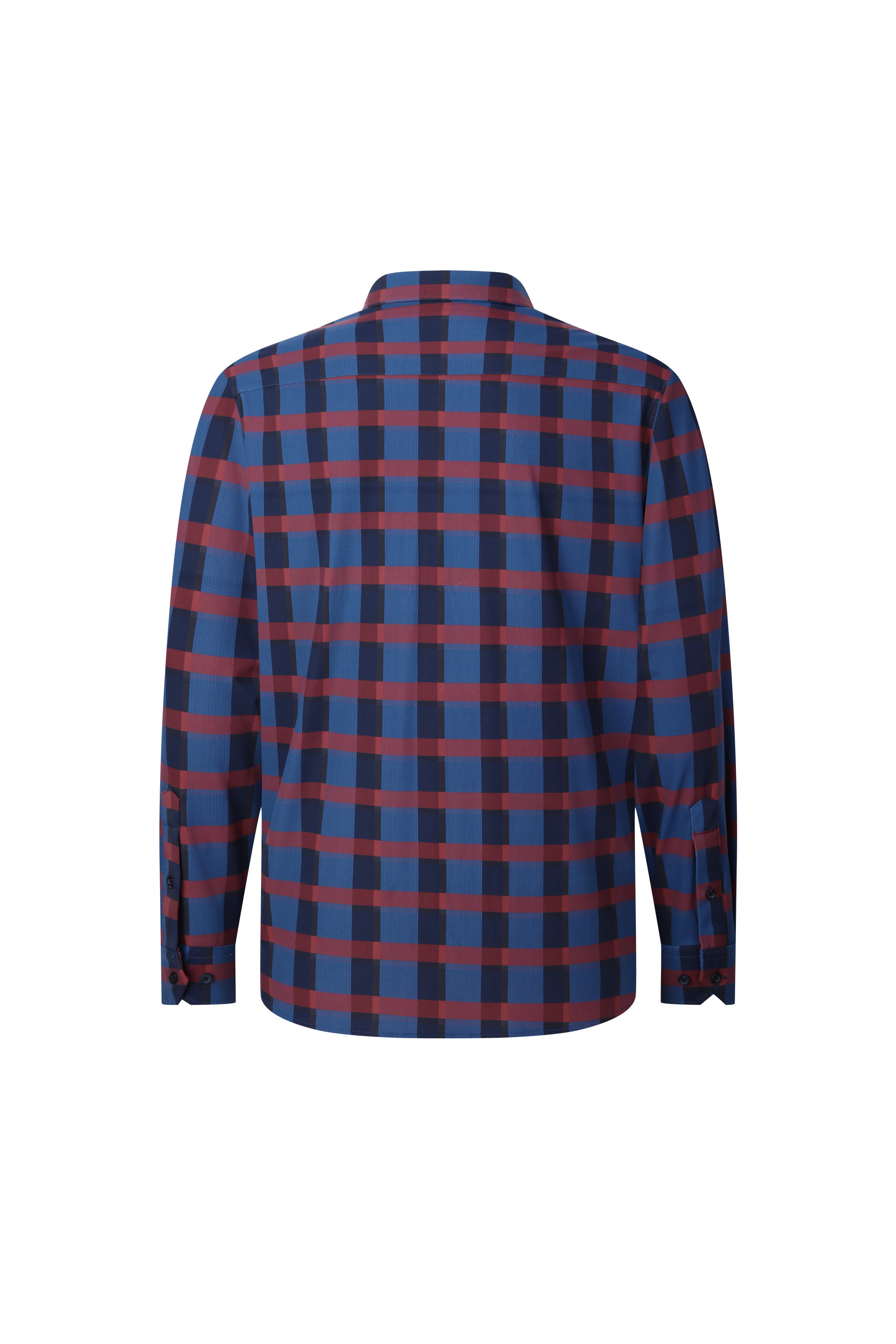 Indigo Windowpane Performance Sport Shirt