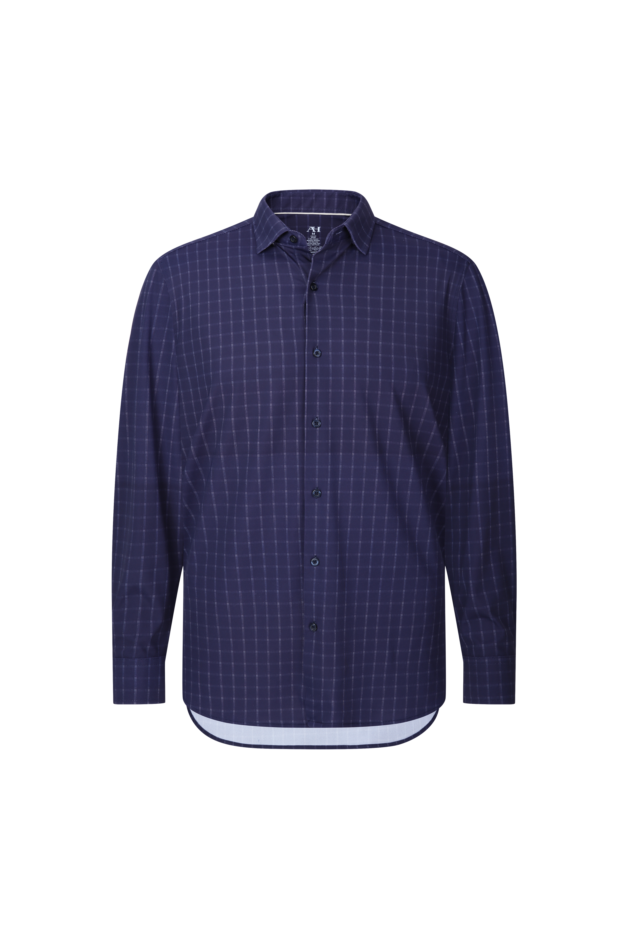 Navy Check Performance Sport Shirt