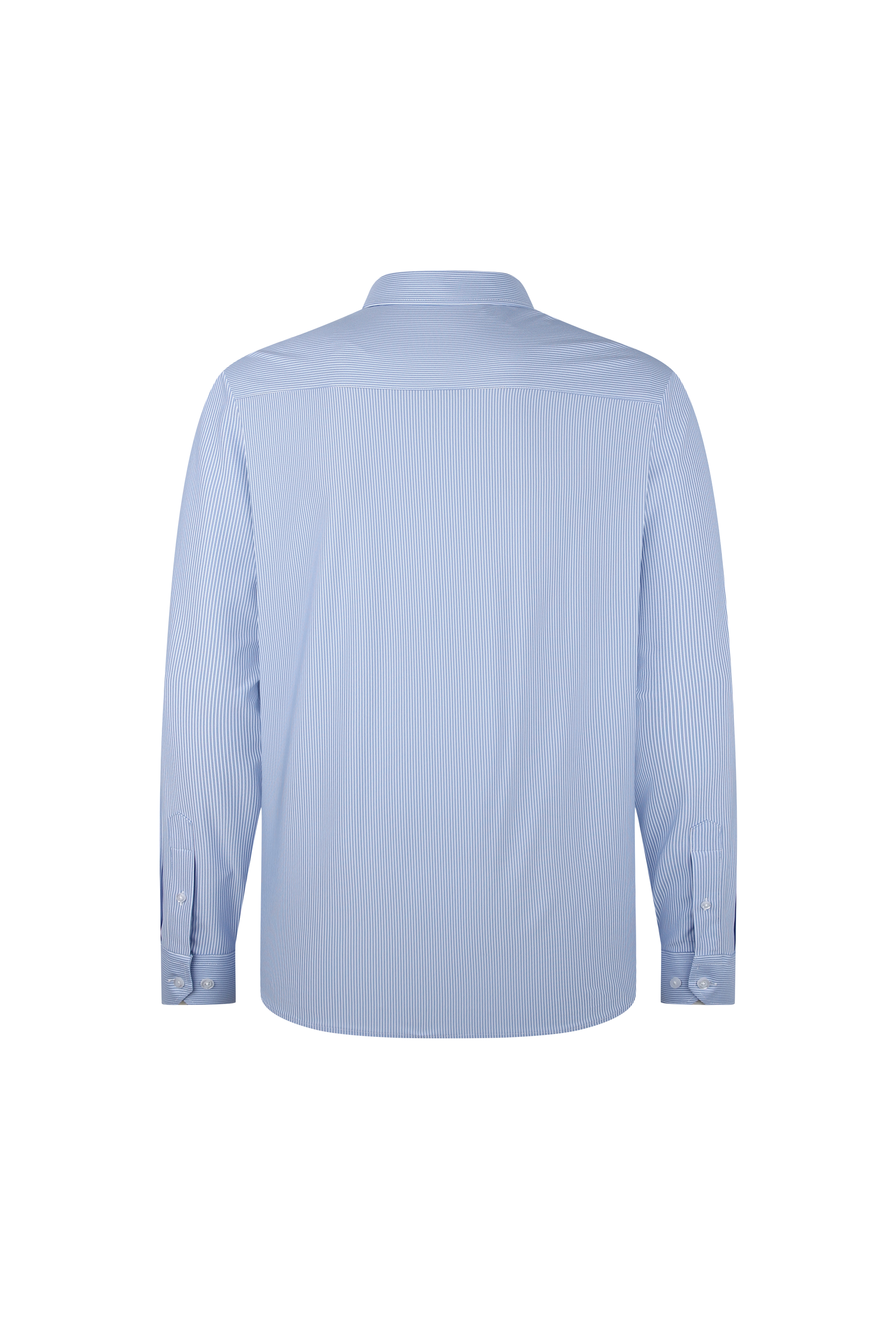 Blue Striped Performance Dress Shirt
