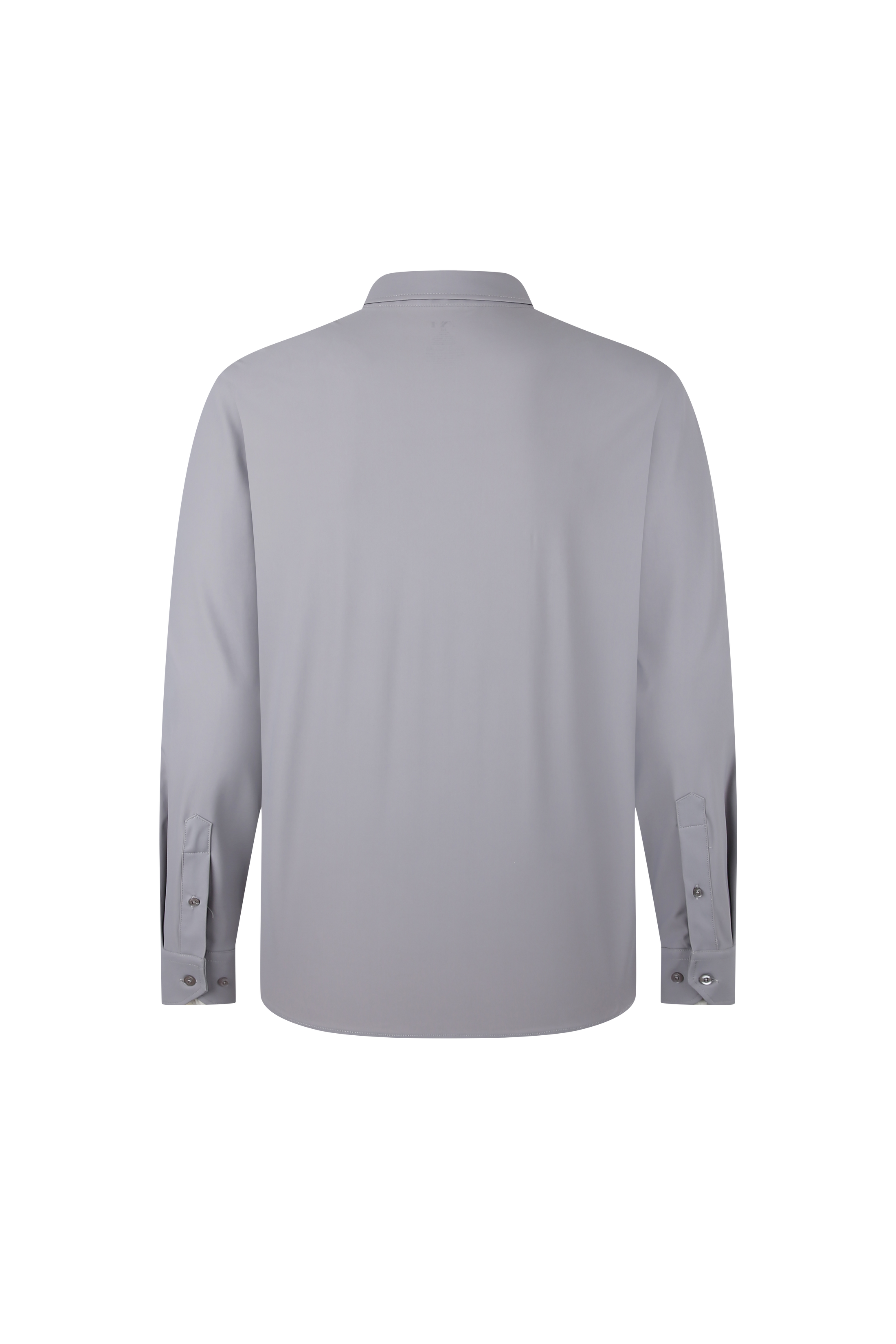 Grey Solid Performance Dress Shirt