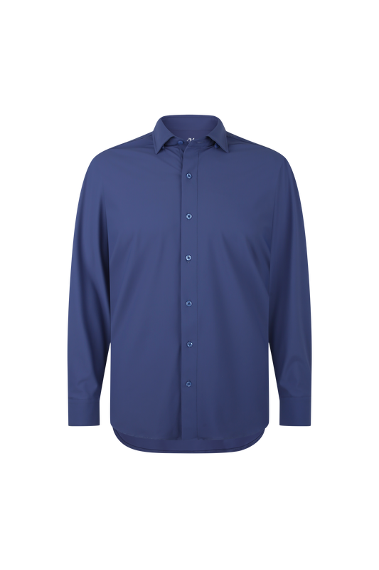 Navy Solid Performance Dress Shirt