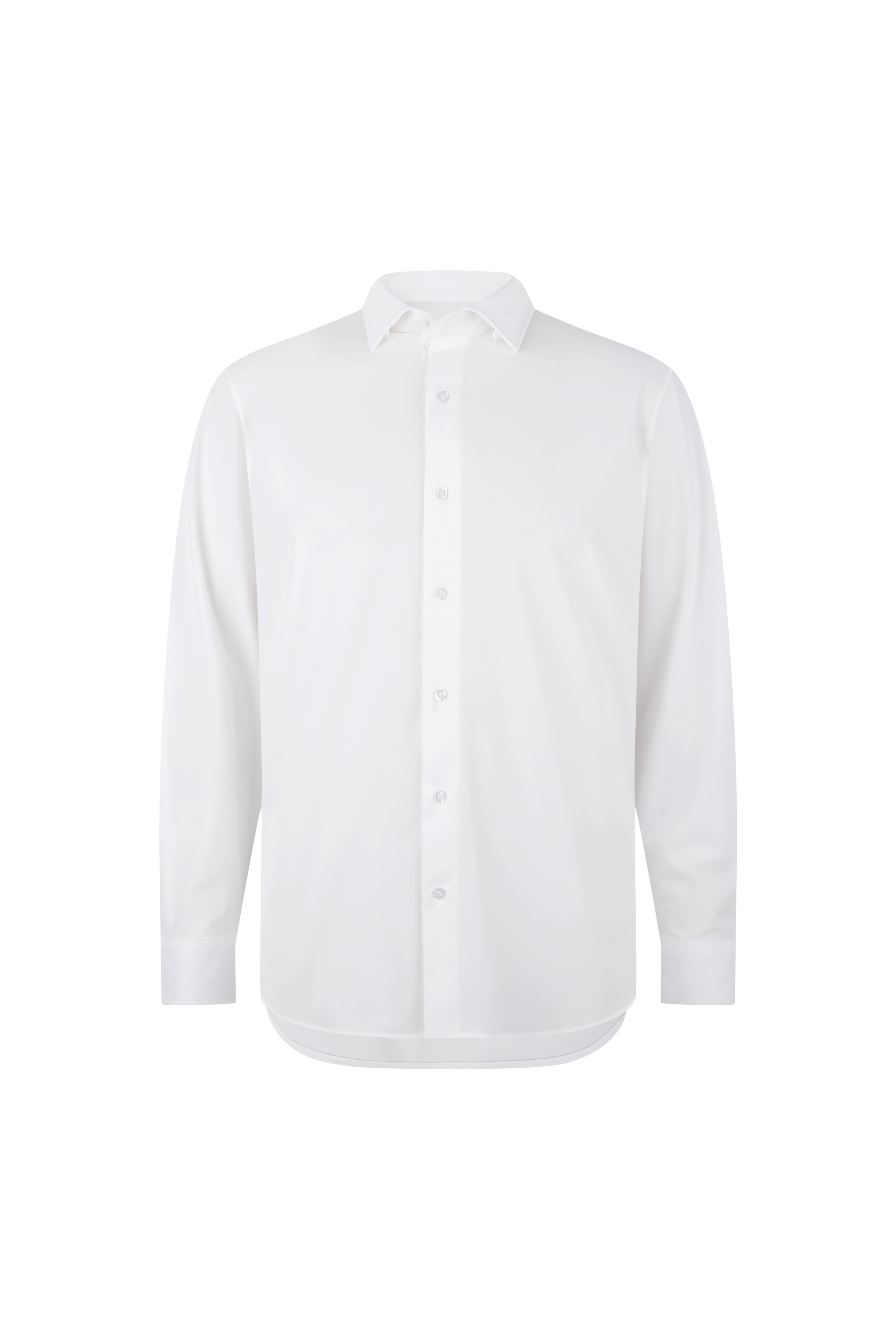 White Solid Performance Dress Shirt