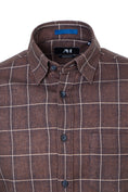 Load image into Gallery viewer, Coffee Plaid Brushed Flannel Shirt
