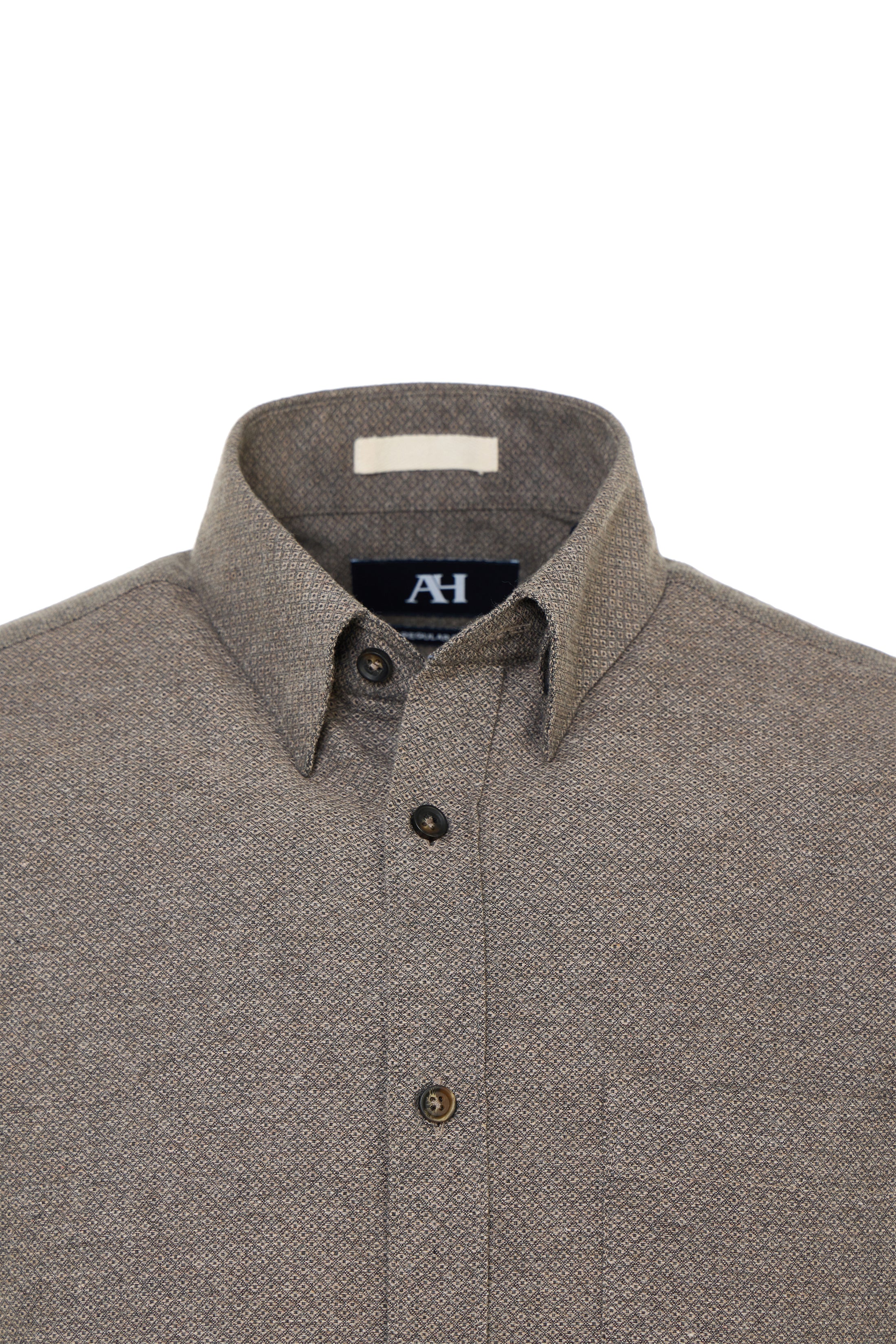 Beige Brushed Flannel Shirt