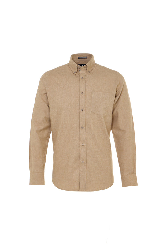 Oatmeal EverFresh Flannel Sport Shirt