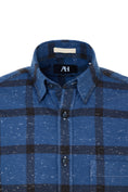 Load image into Gallery viewer, Indigo Plaid Jacquard Shirt
