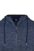 Load image into Gallery viewer, Navy Double-Zip Hoodie
