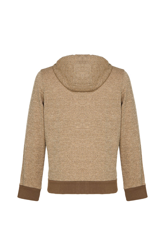 Oatmeal Double-Zip Hoodie
