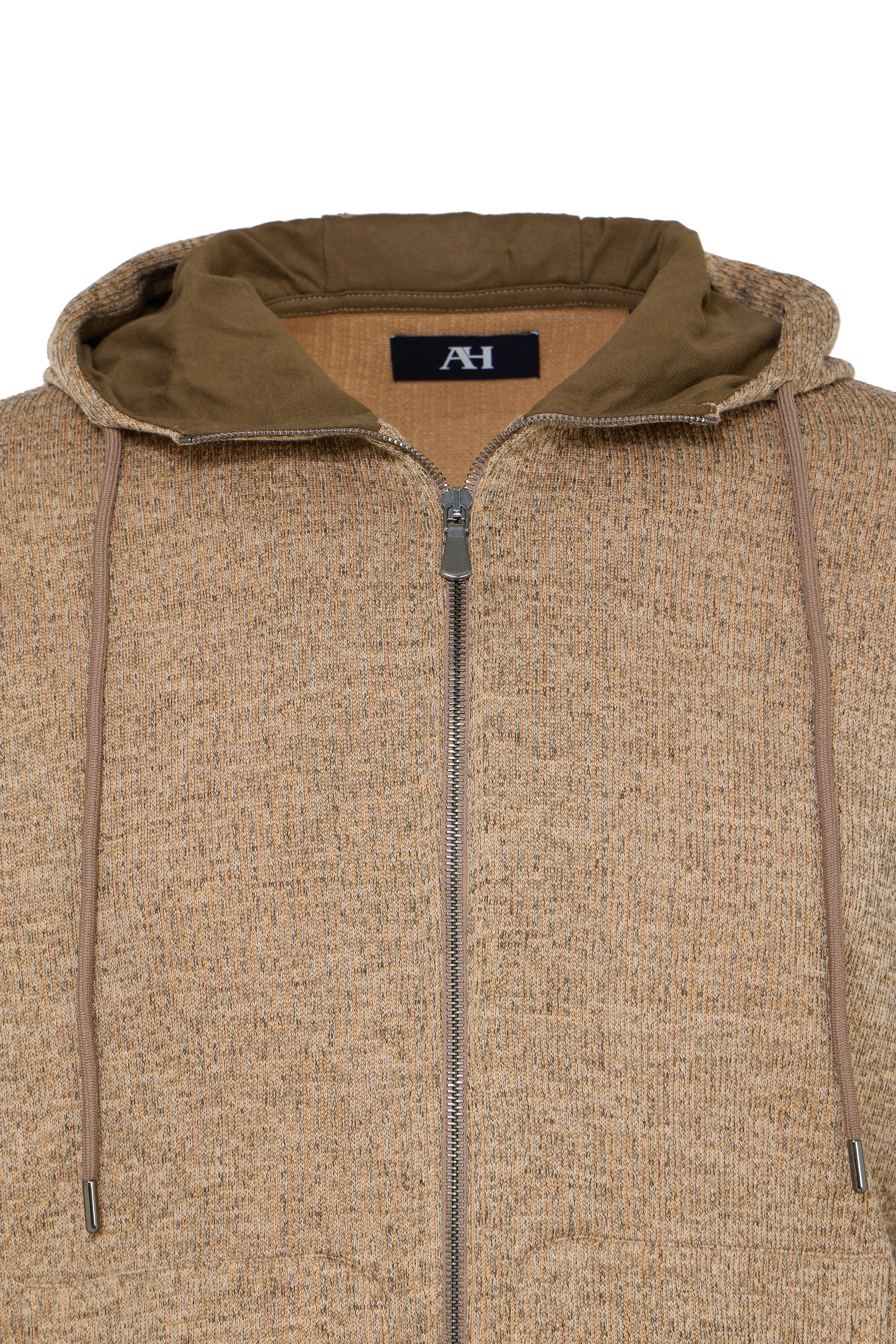 Oatmeal Double-Zip Hoodie