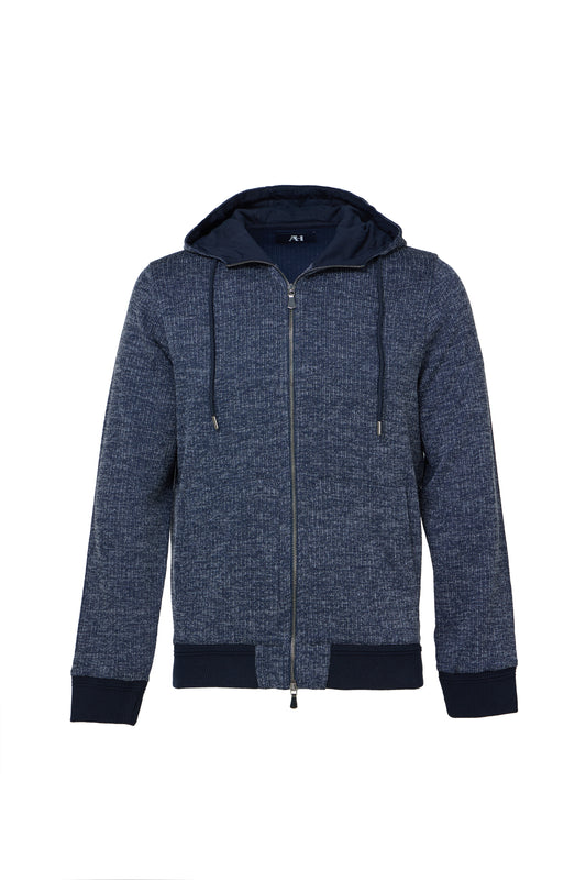 Navy Double-Zip Hoodie