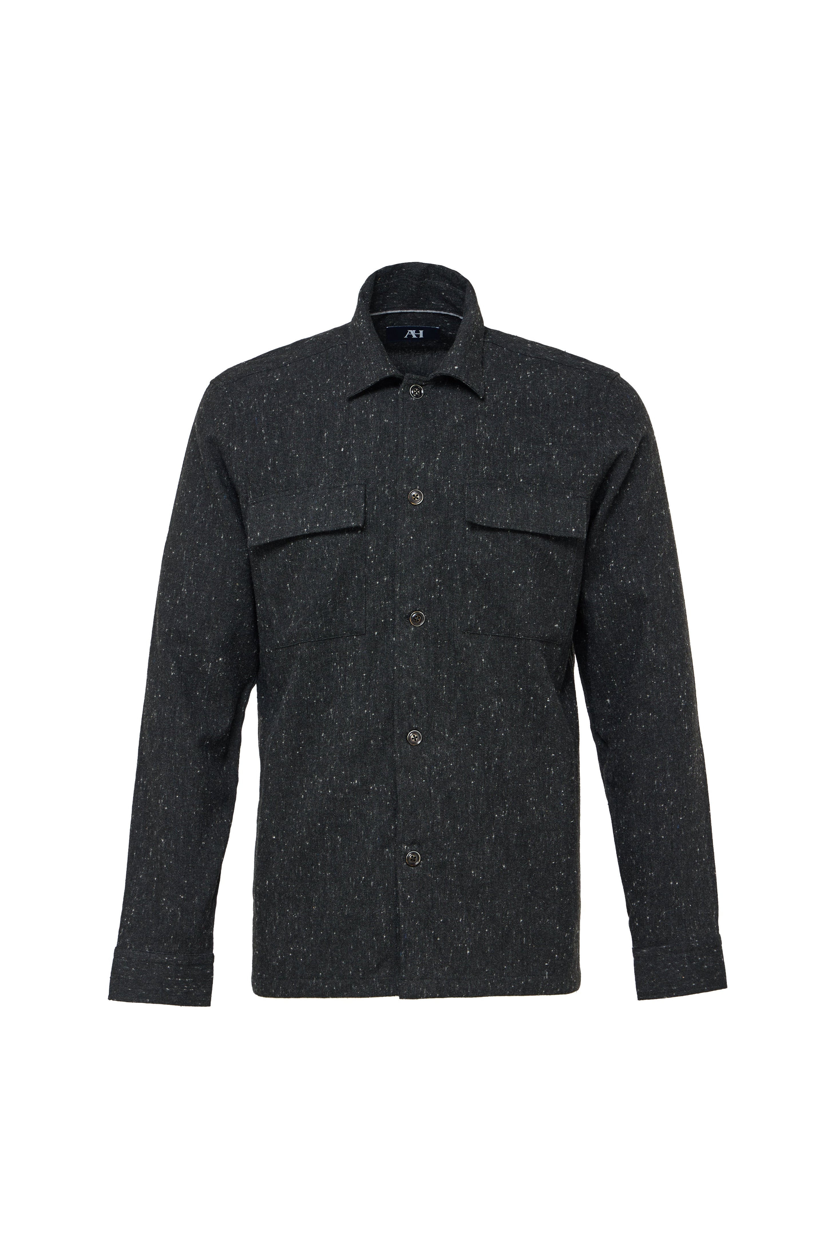 Dark gray jacket on a white background